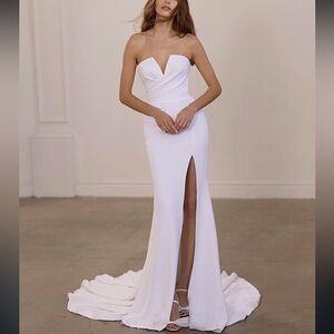 NEW Lihi Hod TERRA bridal gown in silk satin
